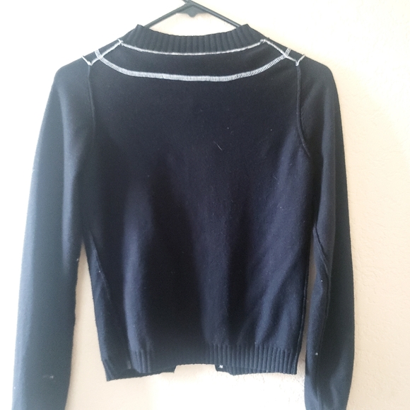 Cashmere vintage Intermix cardigan sweater. Made to look inside out - Picture 5 of 5